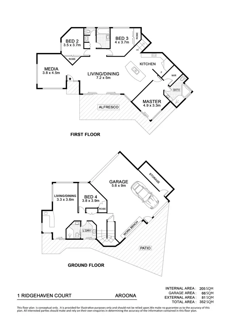 Floorplan of Homely house listing, 1 Ridgehaven Court, Aroona QLD 4551