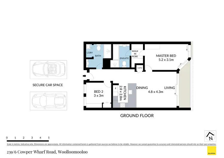 Floorplan of Homely apartment listing, 239/6 Cowper Wharf Roadway, Woolloomooloo NSW 2011