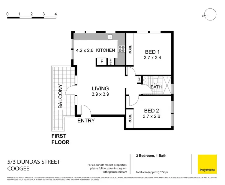 Floorplan of Homely apartment listing, 5/3 Dundas Street, Coogee NSW 2034