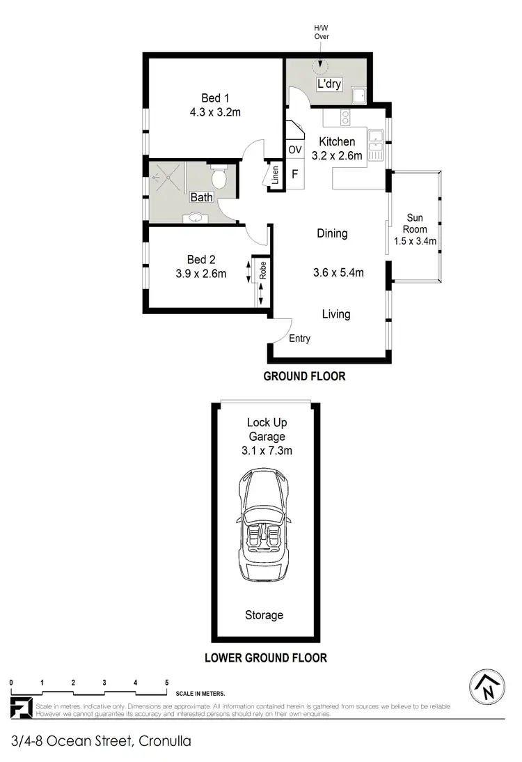 Floorplan of Homely unit listing, 3/4 Ocean Street, Cronulla NSW 2230