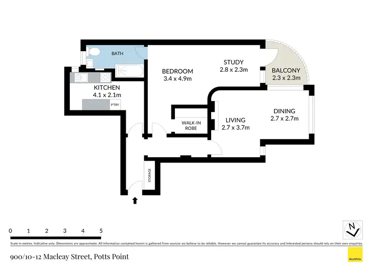 Floorplan of Homely apartment listing, 900/10-12 Macleay Street, Potts Point NSW 2011