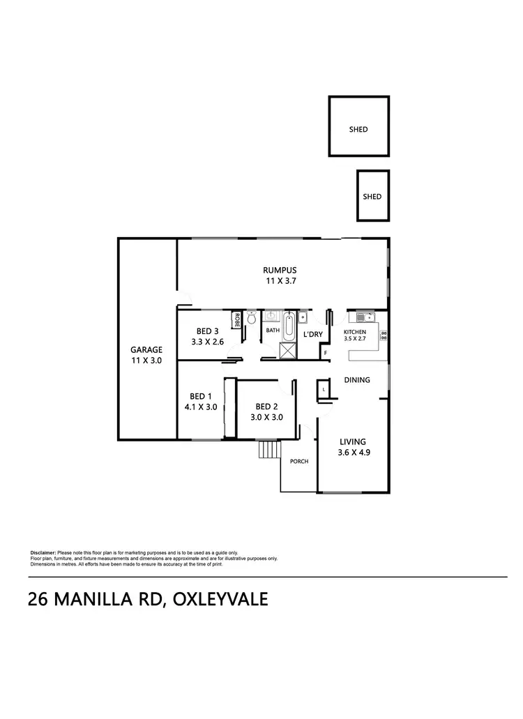 Floorplan of Homely house listing, 26 Manilla Road, Tamworth NSW 2340