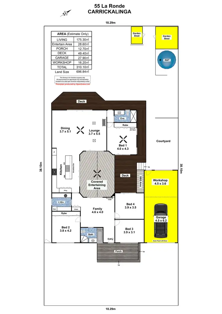 Floorplan of Homely house listing, 55 La Ronde, Carrickalinga SA 5204