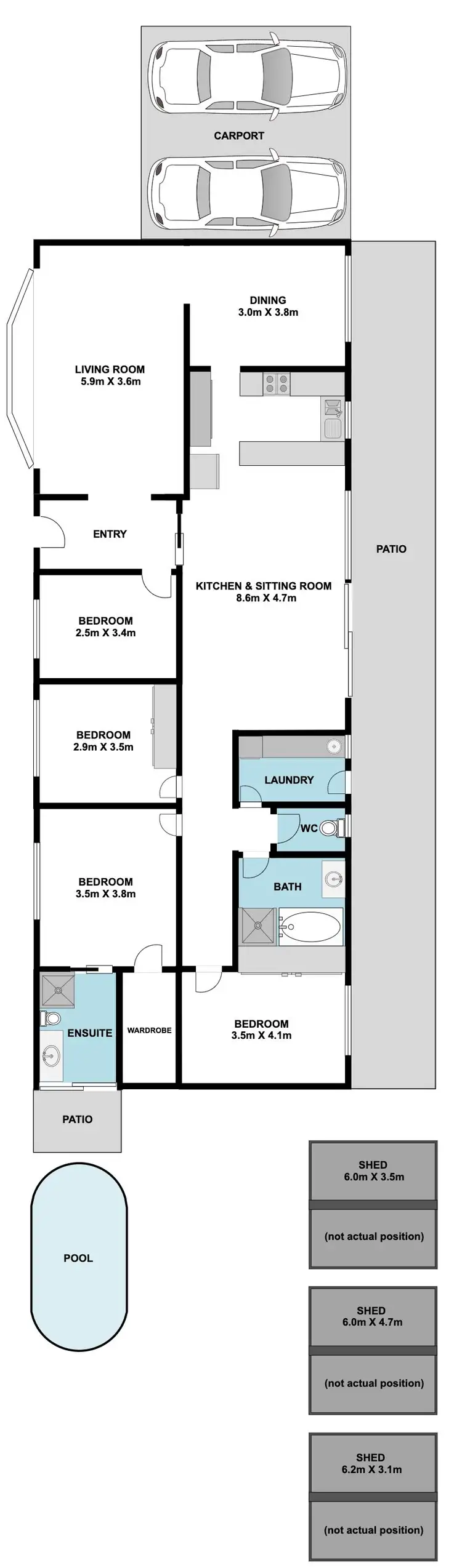 Floorplan of Homely house listing, 69 Clarendon Street, Baddaginnie VIC 3670