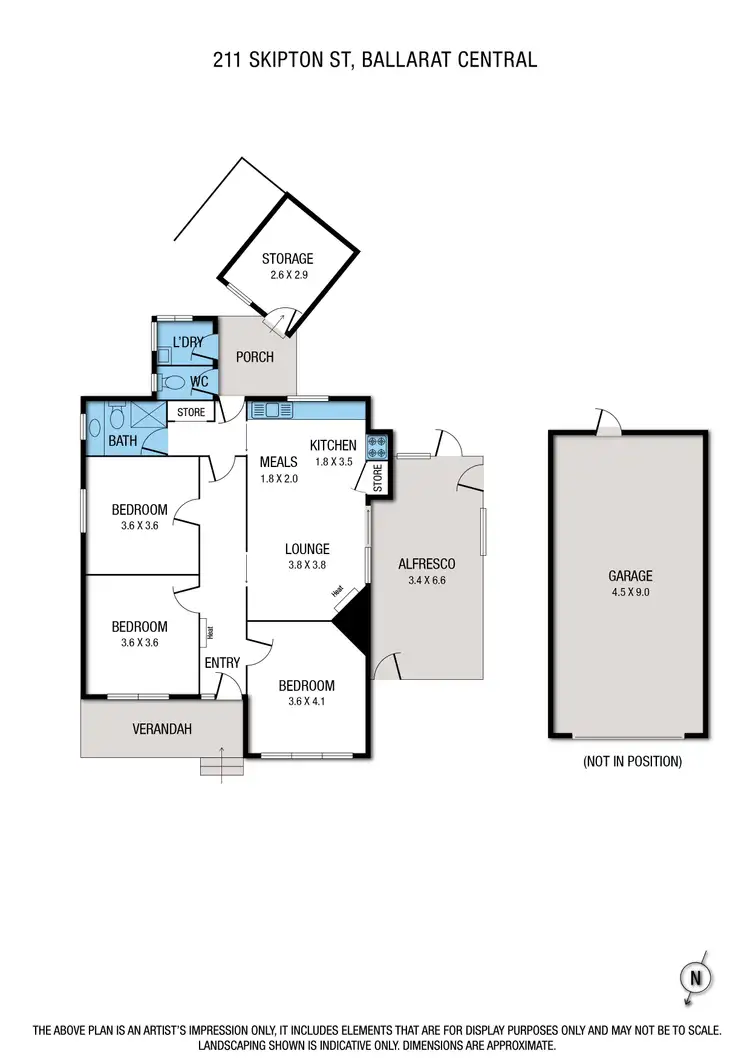 Floorplan of Homely house listing, 211 Skipton Street, Ballarat Central VIC 3350