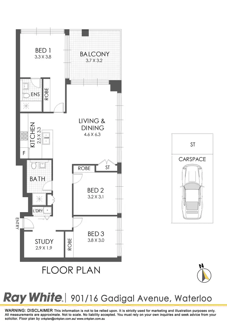 Floorplan of Homely apartment listing, 901/16 Gadigal Avenue, Zetland NSW 2017