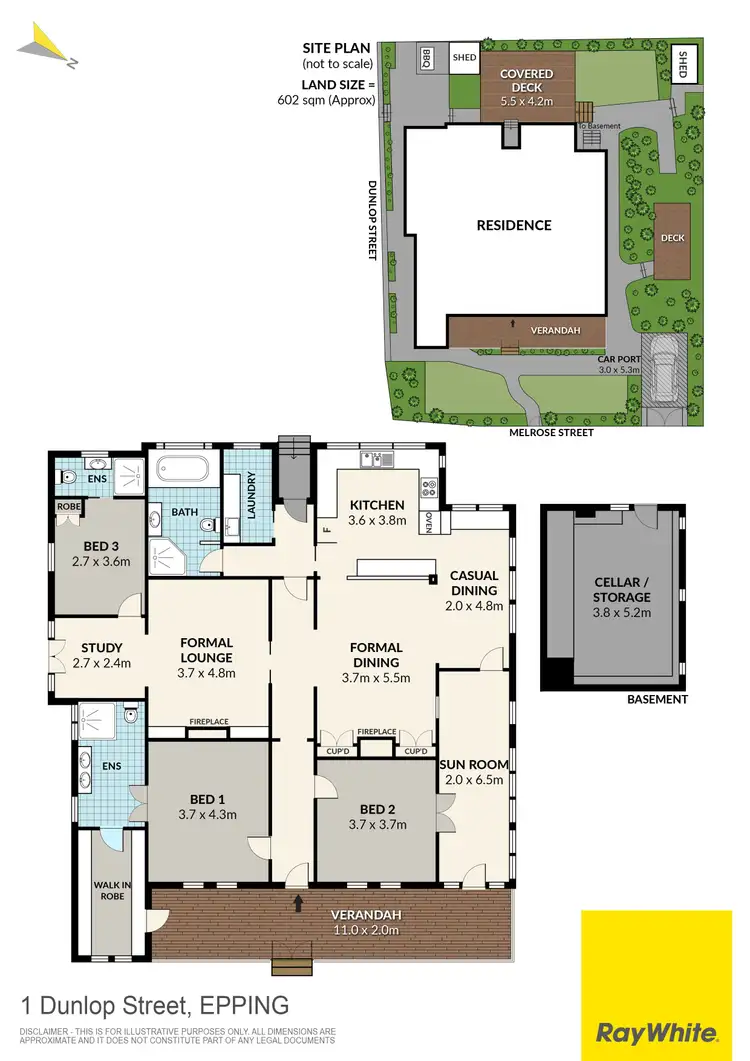 Floorplan of Homely house listing, 1 Dunlop Street, Epping NSW 2121
