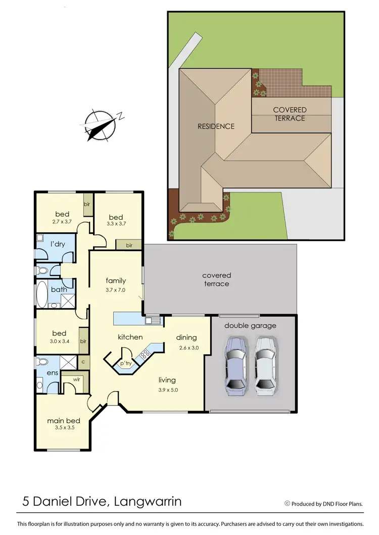 Floorplan of Homely house listing, 5 Daniel Drive, Langwarrin VIC 3910