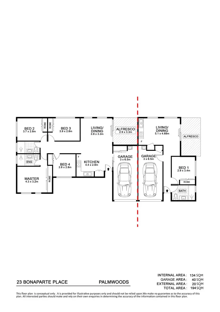 Floorplan of Homely house listing, 23 Bonaparte Place, Palmwoods QLD 4555