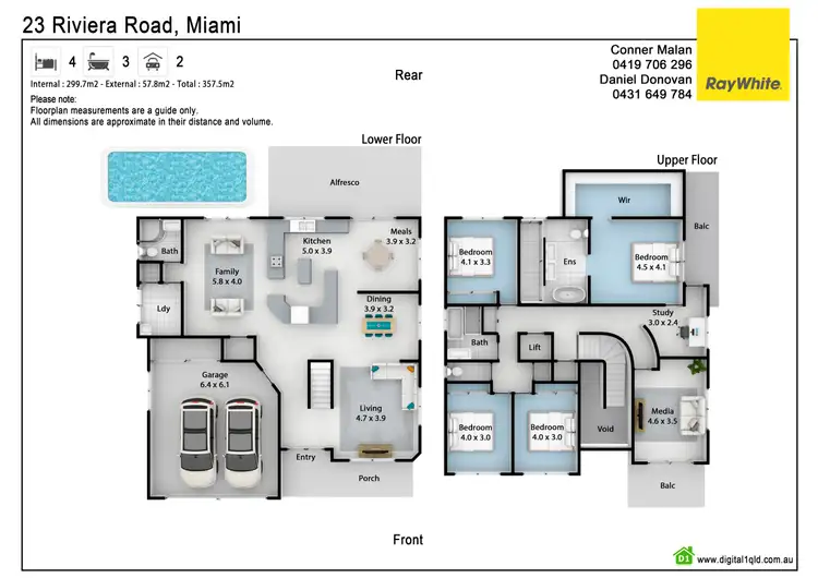 Floorplan of Homely house listing, 23 Riviera Road, Miami QLD 4220