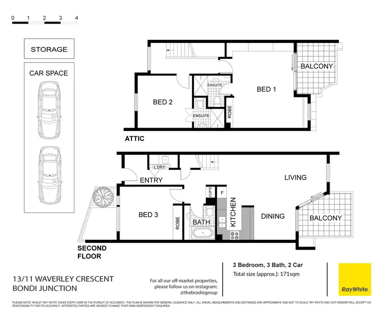 Floorplan of Homely apartment listing, 13/11 Waverley Crescent, Bondi Junction NSW 2022