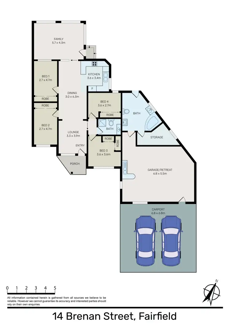 Floorplan of Homely house listing, 14 Brenan Street, Fairfield NSW 2165