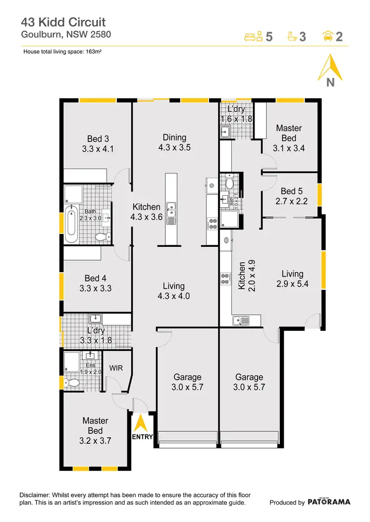 Floorplan of Homely house listing, 43 & 43A Kidd Circuit, Goulburn NSW 2580