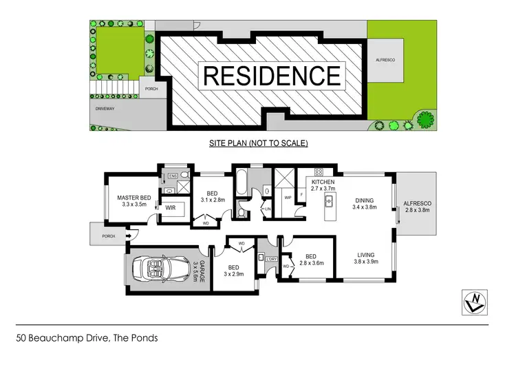 Floorplan of Homely house listing, 50 Beauchamp Drive, The Ponds NSW 2769