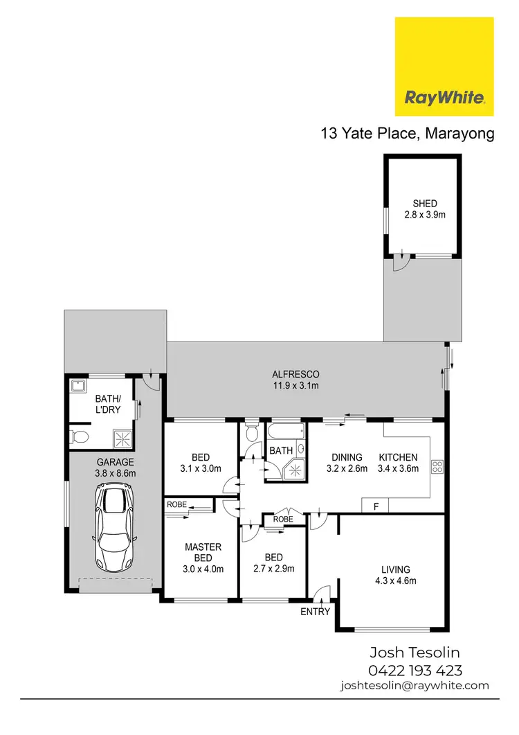Floorplan of Homely house listing, 13 Yate Place, Marayong NSW 2148