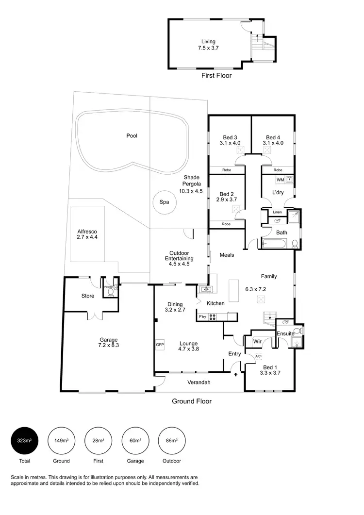 Floorplan of Homely house listing, 5 Comorin Court, North Haven SA 5018