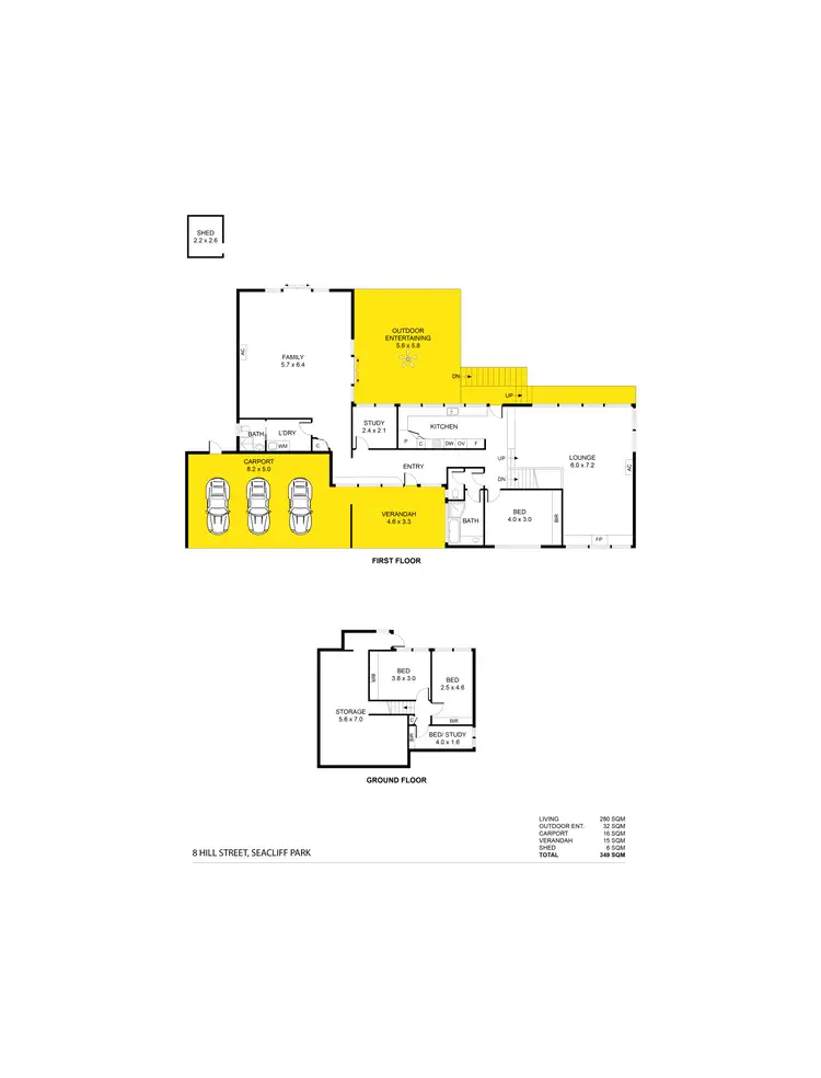 Floorplan of Homely house listing, 8 Hill Street, Seacliff Park SA 5049