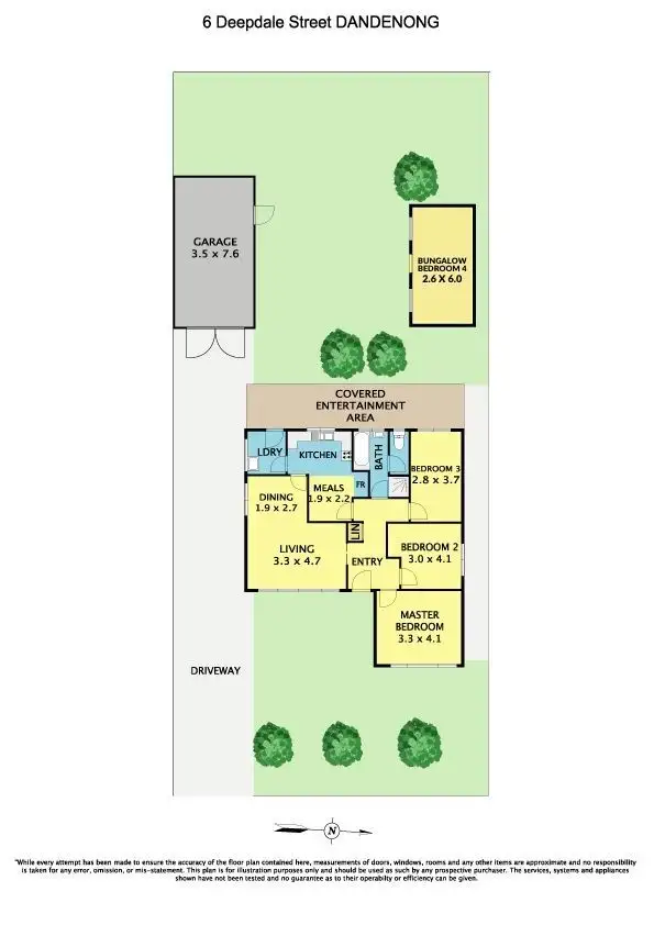 Floorplan of Homely house listing, 6 Deepdale Street, Dandenong VIC 3175