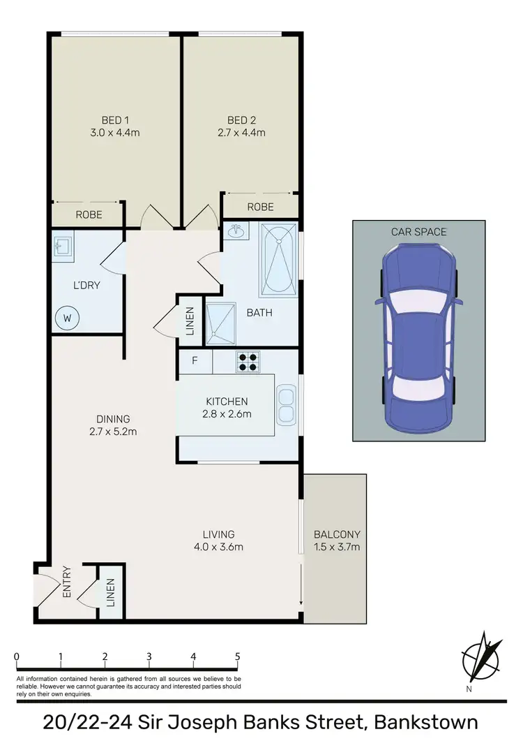 Floorplan of Homely unit listing, 20/22-24 Sir Joseph Banks Street, Bankstown NSW 2200