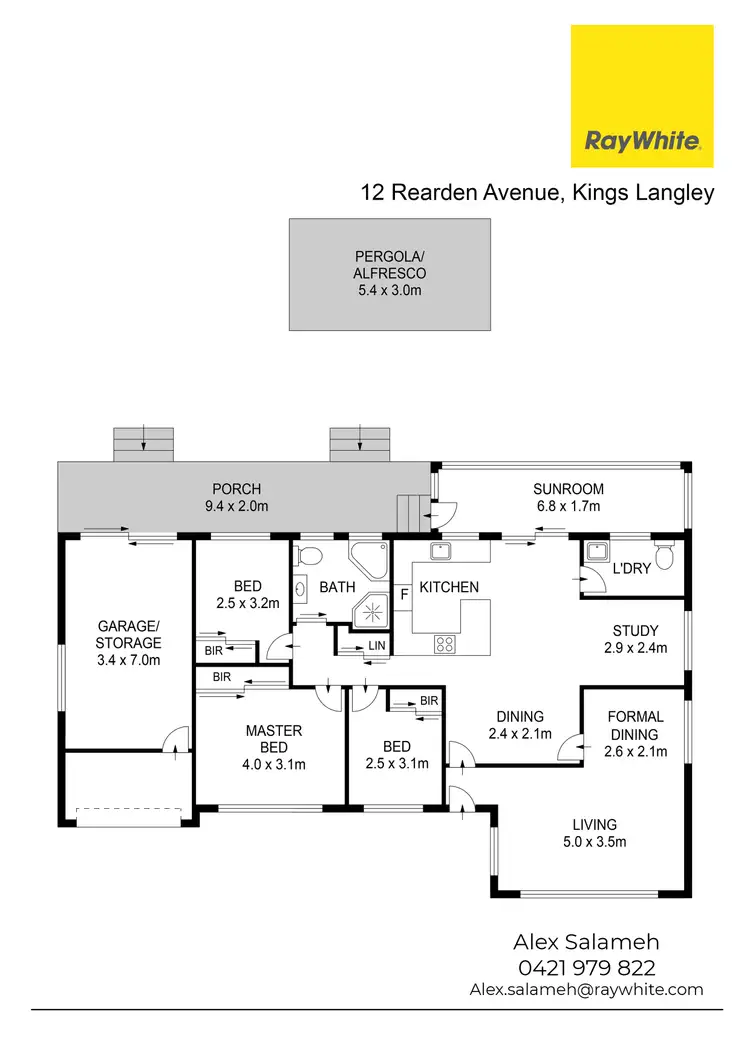 Floorplan of Homely house listing, 12 Rearden Avenue, Kings Langley NSW 2147