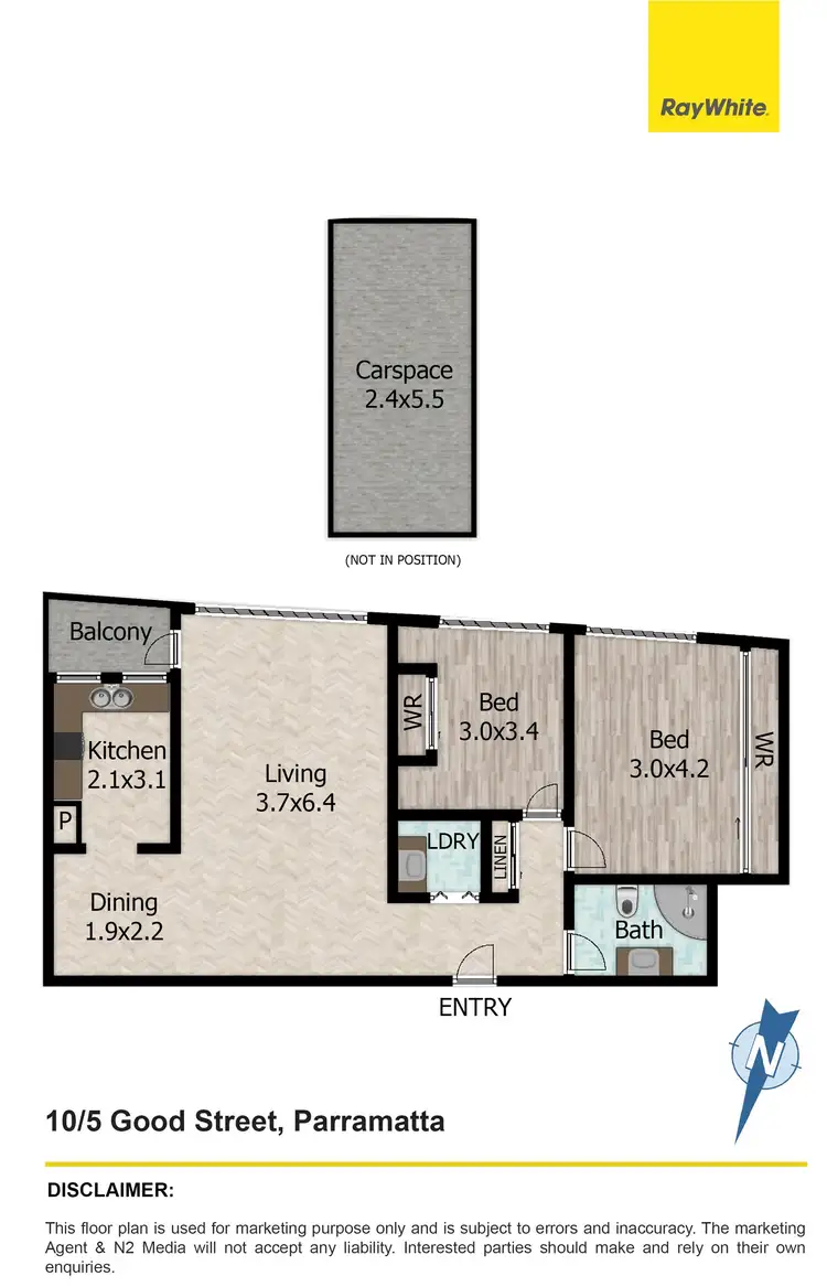 Floorplan of Homely apartment listing, 10/5 Good Street, Parramatta NSW 2150