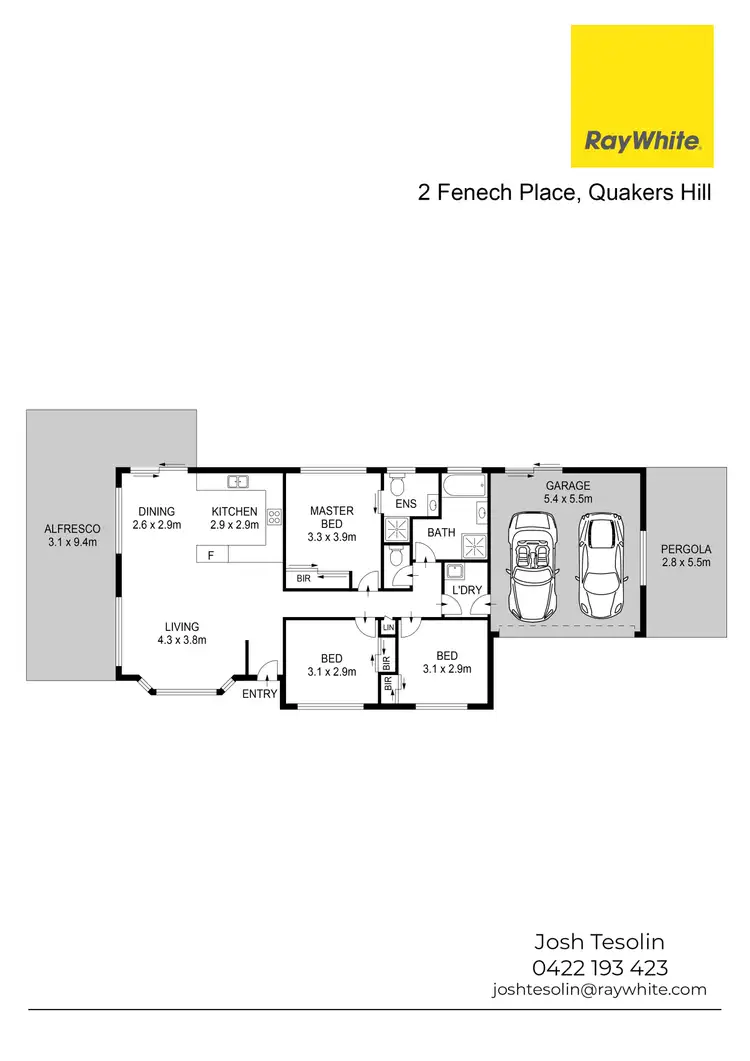 Floorplan of Homely house listing, 2 Fenech Place, Quakers Hill NSW 2763