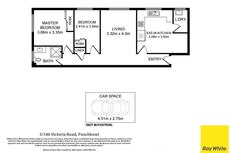 Floorplan of Homely unit listing, 3/146 Victoria Road, Punchbowl NSW 2196