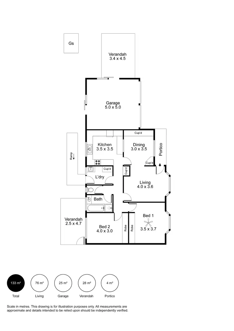 Floorplan of Homely house listing, 1/6 Marinna Court, West Lakes SA 5021