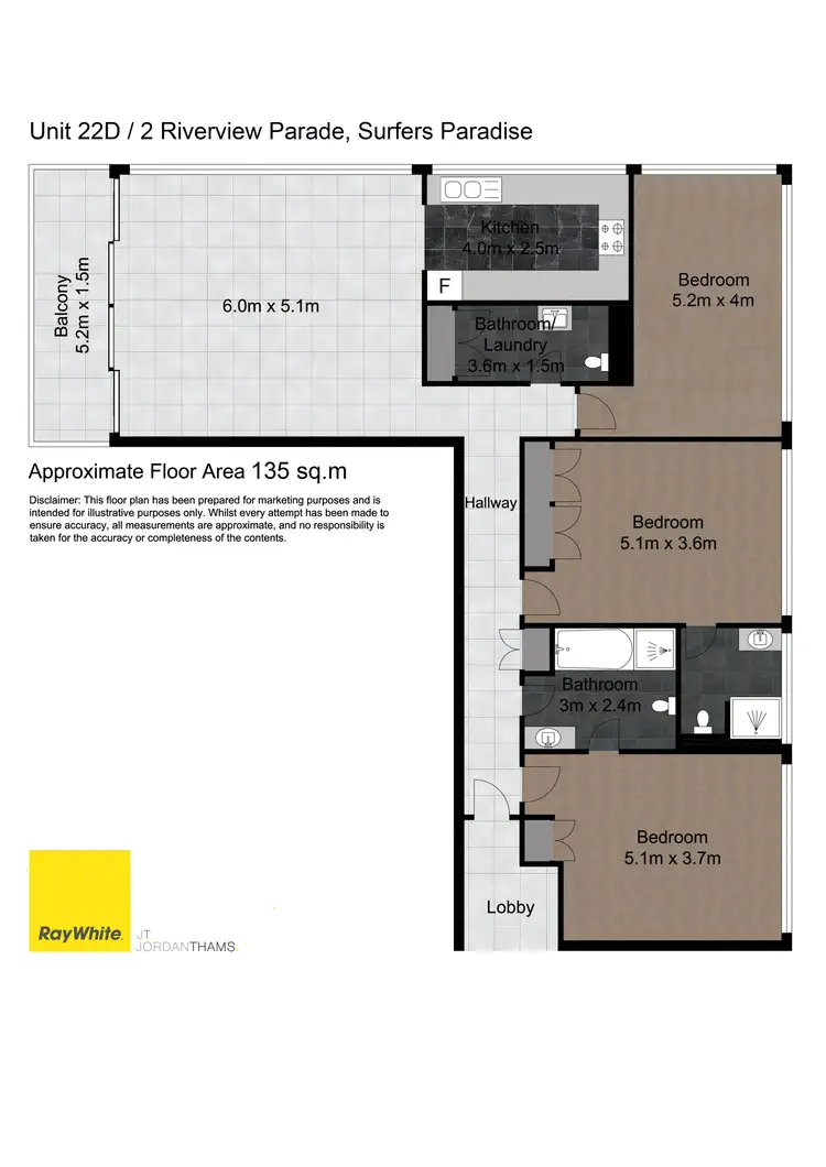 Floorplan of Homely apartment listing, 22D/2 Riverview Parade, Surfers Paradise QLD 4217