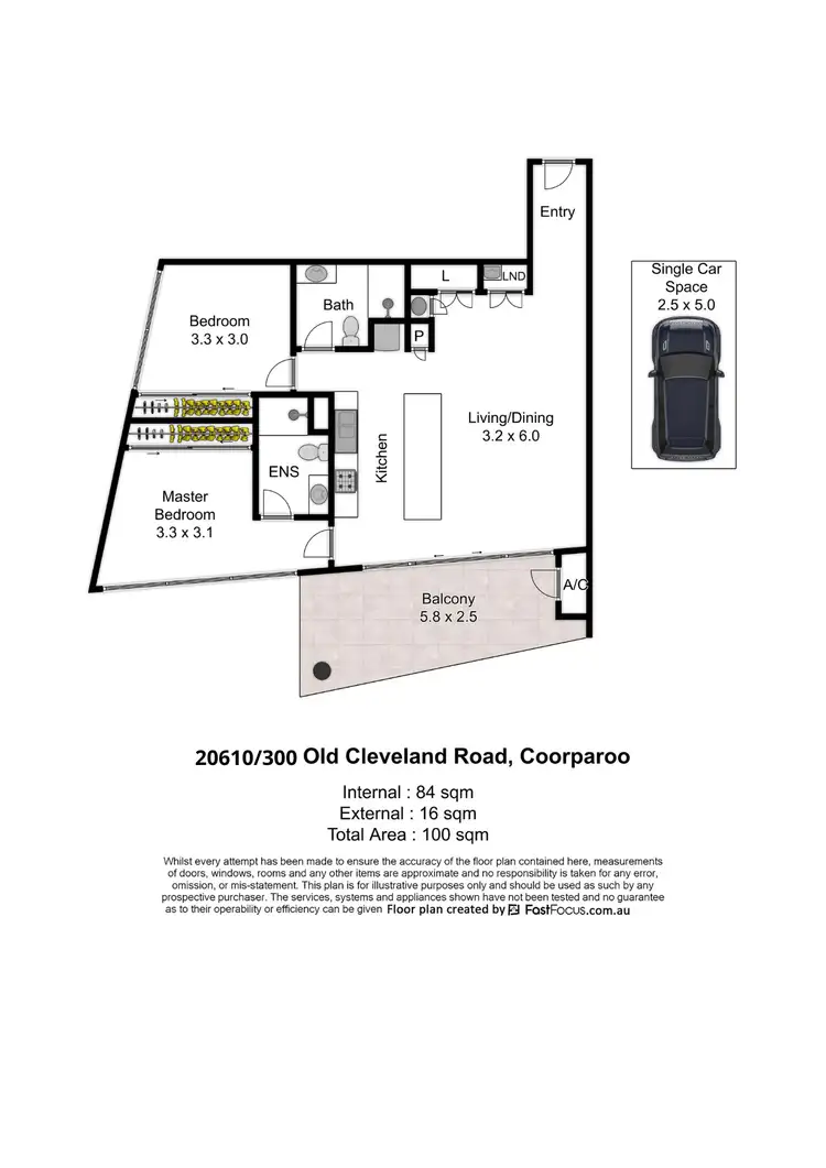 Floorplan of Homely unit listing, 20610/300 Old Cleveland Road, Coorparoo QLD 4151