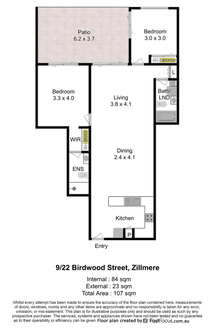 Floorplan of Homely unit listing, 9/22 Birdwood Street, Zillmere QLD 4034