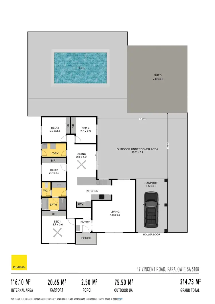 Floorplan of Homely house listing, 17 Vincent Road, Paralowie SA 5108