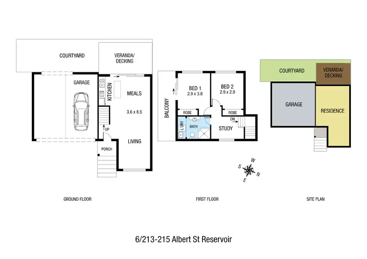 Floorplan of Homely townhouse listing, 6/213-215 Albert Street, Reservoir VIC 3073