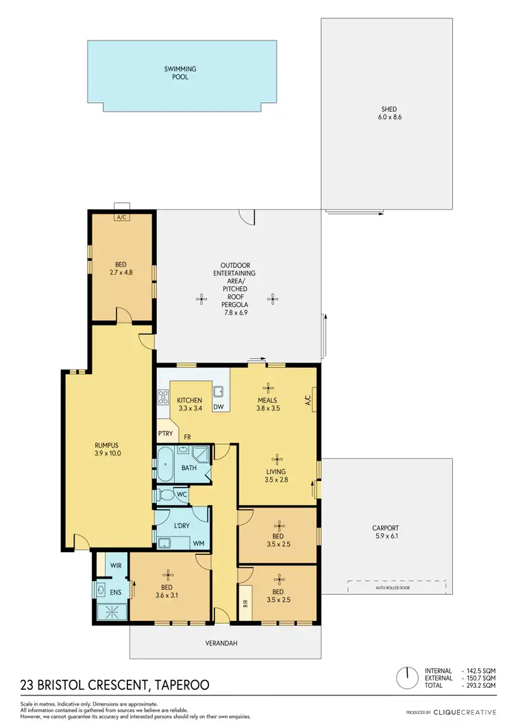 Floorplan of Homely house listing, 23 Bristol Crescent, Taperoo SA 5017