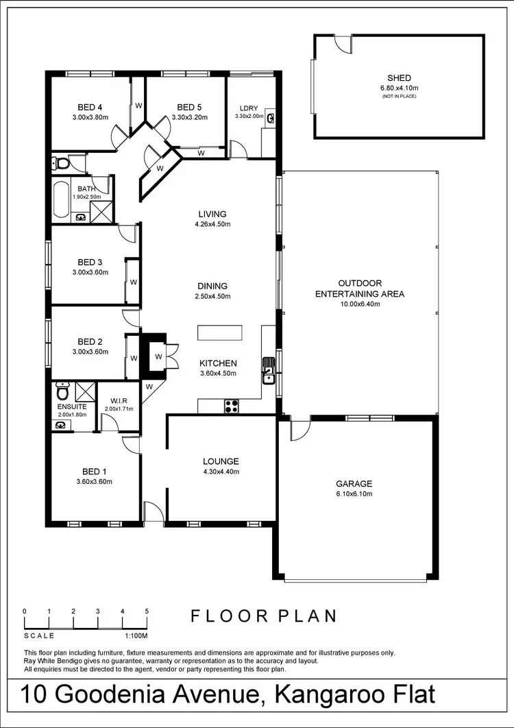 Floorplan of Homely house listing, 10 Goodenia Avenue, Kangaroo Flat VIC 3555