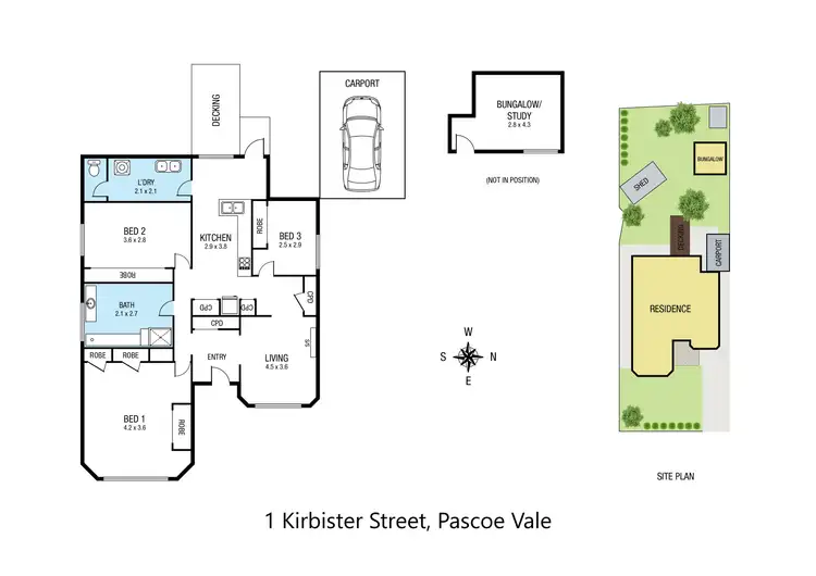 Floorplan of Homely house listing, 1 Kirbister Street, Pascoe Vale VIC 3044