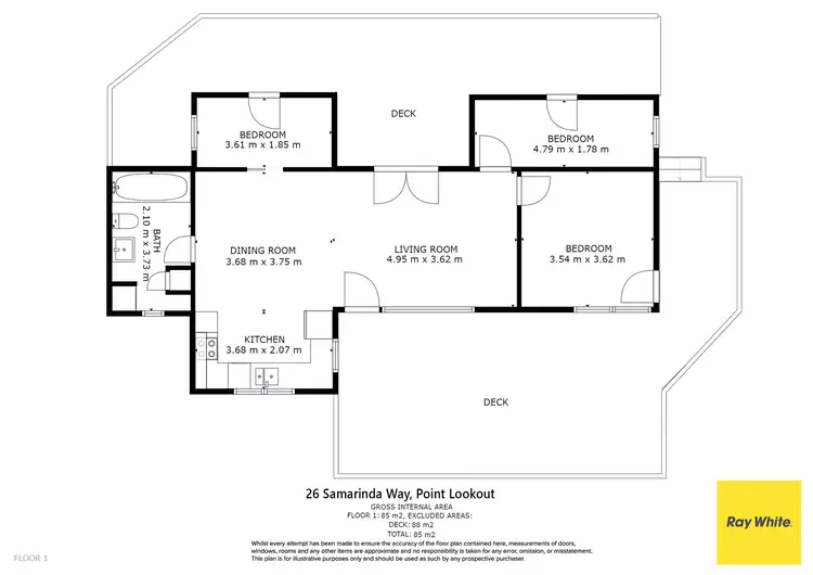 Floorplan of Homely house listing, 26 Samarinda Way, Point Lookout QLD 4183