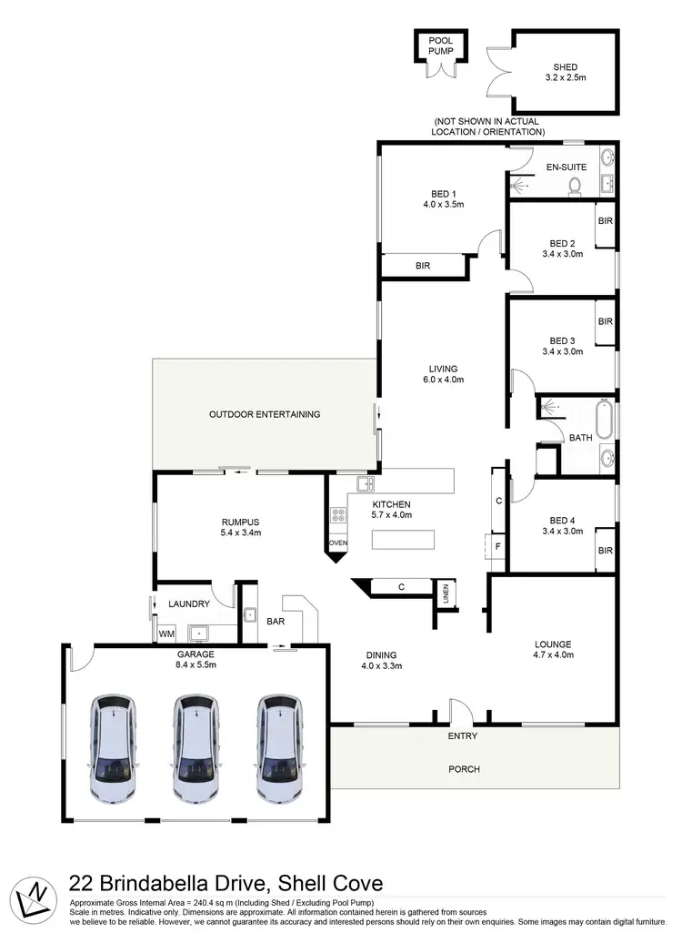 Floorplan of Homely house listing, 22 Brindabella Drive, Shell Cove NSW 2529