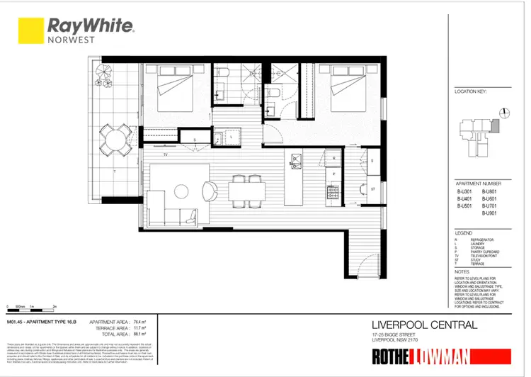 Floorplan of Homely apartment listing, B602/19-25 Bigge Street, Liverpool NSW 2170