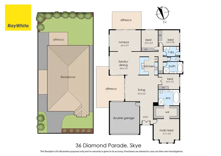 Floorplan of Homely house listing, 36 Diamond Parade, Skye VIC 3977