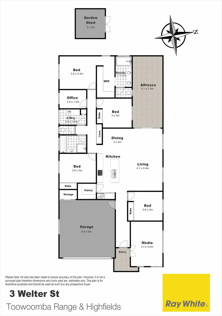 Floorplan of Homely house listing, 3 Welter Street, Highfields QLD 4352