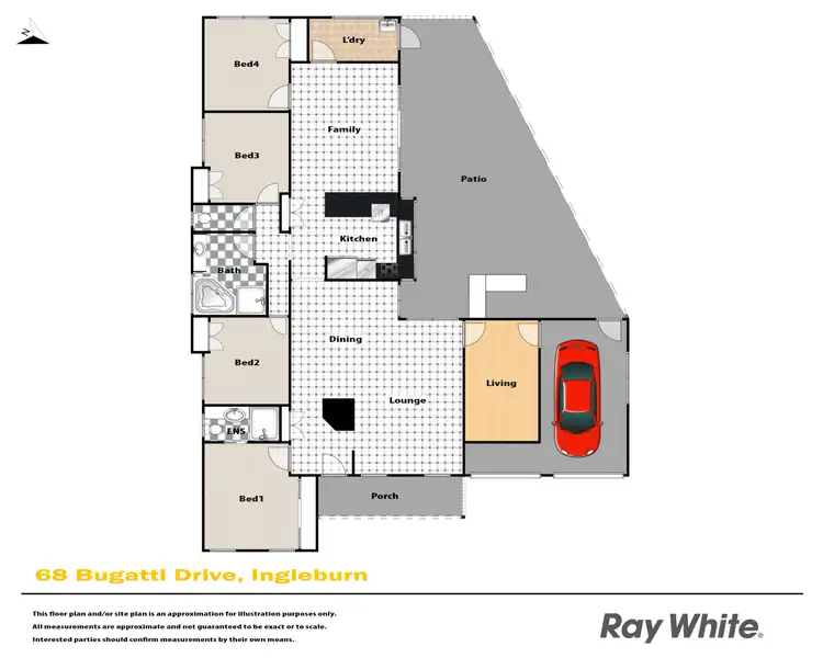 Floorplan of Homely house listing, 68 Bugatti Drive, Ingleburn NSW 2565
