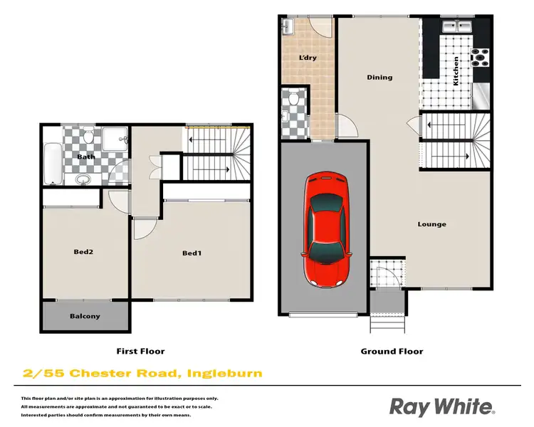 Floorplan of Homely townhouse listing, 2/55 Chester Road, Ingleburn NSW 2565