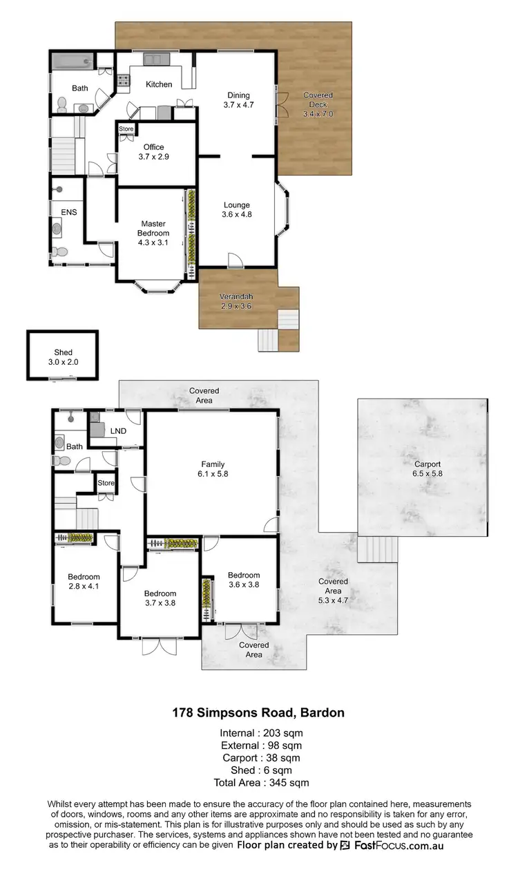 Floorplan of Homely house listing, 178 Simpsons Road, Bardon QLD 4065