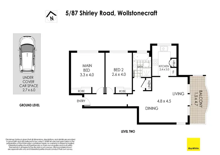 Floorplan of Homely apartment listing, 5/87 Shirley Road, Wollstonecraft NSW 2065