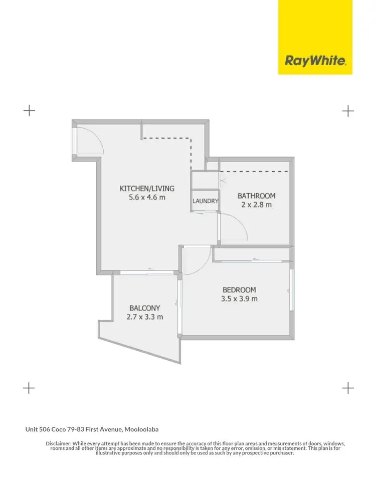 Floorplan of Homely unit listing, 506/79-83 First Avenue, Mooloolaba QLD 4557