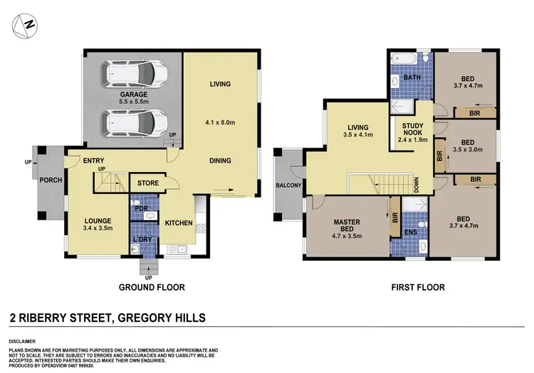 Floorplan of Homely house listing, 2a Riberry Street, Gregory Hills NSW 2557