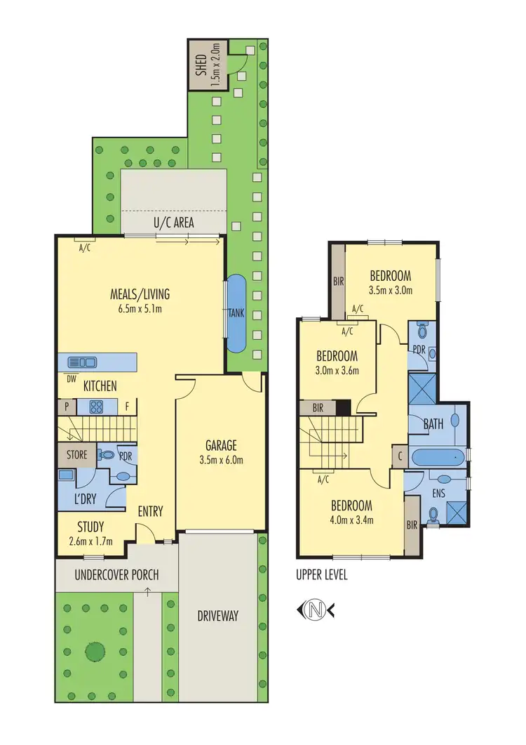 Floorplan of Homely townhouse listing, 1/22 Kitchener Road, Pascoe Vale VIC 3044