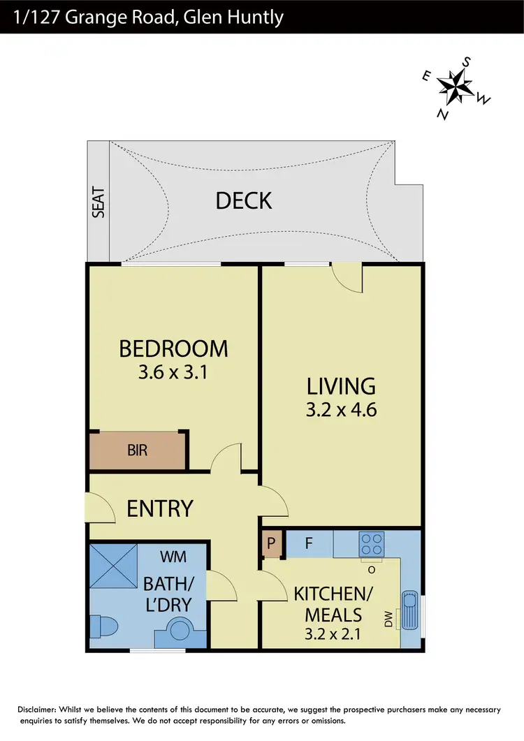 Floorplan of Homely apartment listing, 1/127 Grange Road, Glen Huntly VIC 3163