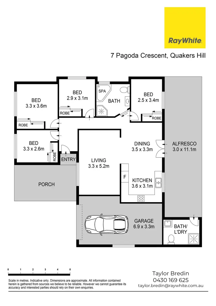 Floorplan of Homely house listing, 7 Pagoda Crescent, Quakers Hill NSW 2763